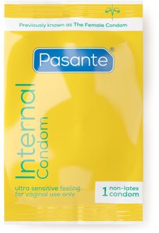 Pasante Internal Condom - Vrouwencondoom Latexvrij per stuk Transparant - 69 (omtrek > 14 cm)