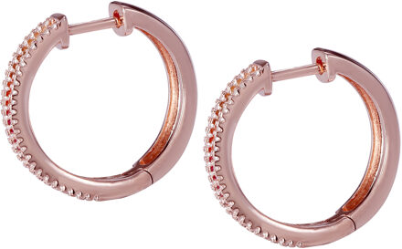 'Pascaline' Dames 925 Sterling Zilveren Oorbellen - Roze ZO-7448 Rosé