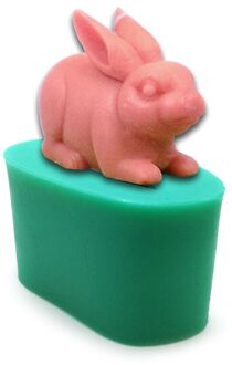 Pasen 3D Bunny Siliconen Mold Klei Zeep Epoxy Mould Diy Cake Chocolade Dessert Fondant Decorating Gereedschap