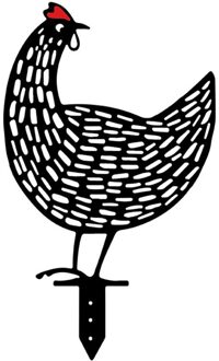Pasen Kip Stake Yard Art Acryl Hollow Hen Stake Waterdicht Tuin Gazon Decoratie Tuinieren Ornamenten 01