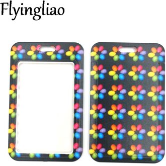 Pasen Kleurrijke Eieren Bloemen Lanyard Credit Card Id Houder Tas Student Vrouwen Travel Card Cover Badge Auto Sleutelhanger Accessoires Card houder