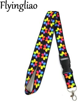Pasen Kleurrijke Eieren Bloemen Lanyard Credit Card Id Houder Tas Student Vrouwen Travel Card Cover Badge Auto Sleutelhanger Accessoires Neck Lanyard
