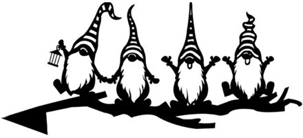 Pasen Leuke Uitgeholde Tuin Gnomes Standbeeld Silhouet Decor Dwerg Boom Orname Q1JB