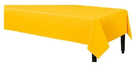 Pasen/Paasontbijt tafelkleed geel 140 x 240 cm van plastic