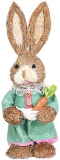 Pasen Simulatie Bunny Huis Tuin Bunny Decoratie Creatieve Stro Bunnysupport En