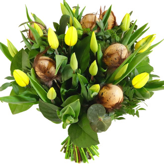 Pasen tulpenboeket + eieren