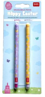 pasen uitwisbare gelpennen à 2 stuks - hoppy easter