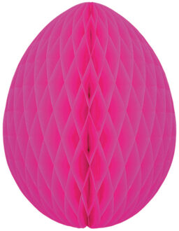Pasen versiering - papier - hangend paasei 20 cm - roze