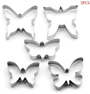 Pasen Vlinder Cookie Cutter 5 Verschillende Vorm Rvs Biscuit Snijders U90A