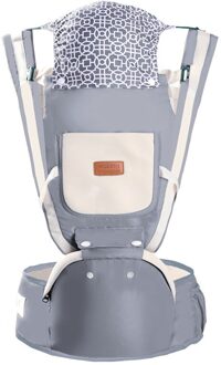 Pasgeboren Baby Baby Carrier Ademende Ergonomische Wrap Baby Carrier Hip Seat Draagzak Voorkant Ergonomische Kangoeroe grijs
