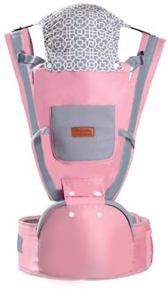 Pasgeboren Baby Baby Carrier Ademende Ergonomische Wrap Baby Carrier Hip Seat Draagzak Voorkant Ergonomische Kangoeroe roze