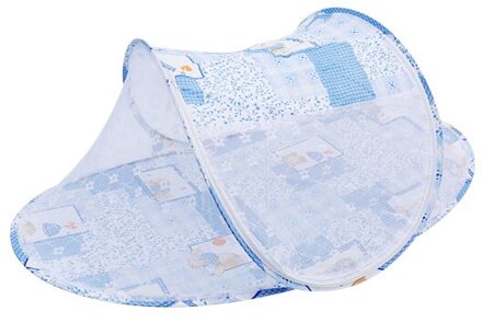 Pasgeboren Baby Crib Netting Kinderen Draagbare Opvouwbare Baby Bed Klamboe Boot Type Rits Gordijn Zuigeling Spelen Tent Slaap Bed Blauw