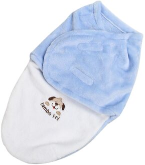 Pasgeboren Baby Unisex 0-6 Maanden Ontvangen Dekens Cartoon Stijl Katoenen Baby Deken Cobertor blauw