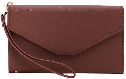 Paspoorthouder Zak Visitekaartje Paspoort Cover Multi Card Organizer Wallet Folding Handtas Vrouwen Slanke Polsbandje Kaarthouder khaki