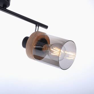 Pasqual plafondlamp, 2-lamps zwart, helder