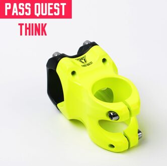 Pass Quest Legering Fiets Stuurpen Dj/Am/Fr/Dh Downhill Mountainbike Stuurpen 0 Graden 45Mm stem Voor Xc Am Mtb Mountainbike Fiets fluorescerende geel