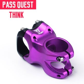 Pass Quest Legering Fiets Stuurpen Dj/Am/Fr/Dh Downhill Mountainbike Stuurpen 0 Graden 45Mm stem Voor Xc Am Mtb Mountainbike Fiets Paars