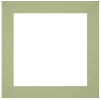 Passe-Partout Lijstmaat 20x20 cm - Fotomaat 15x15 cm - Mintgroen