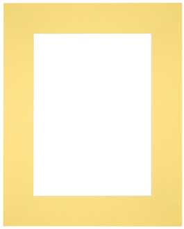 Passe-Partout Lijstmaat 20x25 cm - Fotomaat 13x18 cm - Geel