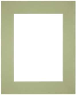 Passe-Partout Lijstmaat 20x25 cm - Fotomaat 13x18 cm - Mintgroen