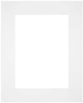 Passe-Partout Lijstmaat 20x25 cm - Fotomaat 13x18 cm - Wit