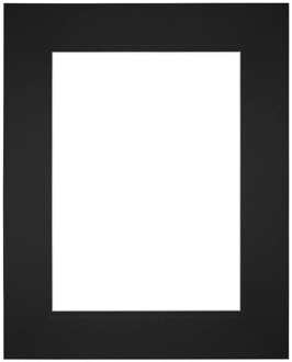 Passe-Partout Lijstmaat 20x25 cm - Fotomaat 13x18 cm - Zwart