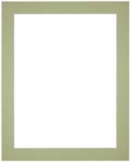 Passe-Partout Lijstmaat 20x25 cm - Fotomaat 9x13 cm - Mintgroen