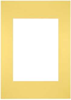Passe-Partout Lijstmaat 20x28 cm - Fotomaat 13x18 cm - Geel