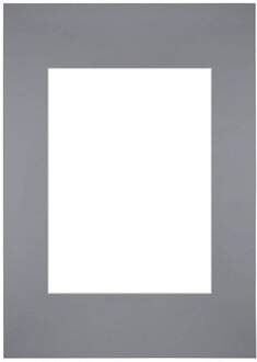 Passe-Partout Lijstmaat 20x28 cm - Fotomaat 13x18 cm - Grijs