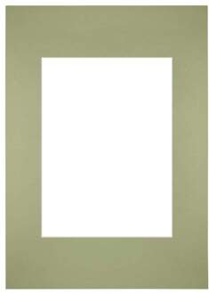 Passe-Partout Lijstmaat 20x28 cm - Fotomaat 13x18 cm - Mintgroen