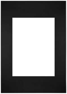 Passe-Partout Lijstmaat 20x28 cm - Fotomaat 13x18 cm - Zwart