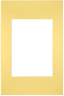 Passe-Partout Lijstmaat 20x30 cm - Fotomaat 13x18 cm - Geel
