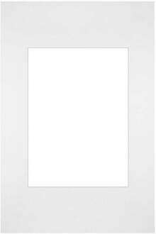 Passe-Partout Lijstmaat 20x30 cm - Fotomaat 13x18 cm - Wit