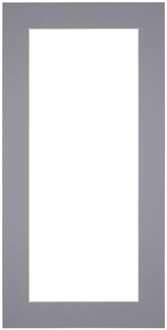 Passe-Partout Lijstmaat 20x40 cm - Fotomaat 10x30 cm - Grijs