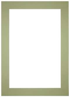 Passe-Partout Lijstmaat 21x29.7 cm A4 - Fotomaat 10.5x14.8 cm - Mintgroen