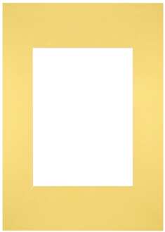 Passe-Partout Lijstmaat 21x29.7 cm A4 - Fotomaat 13x18 cm - Geel
