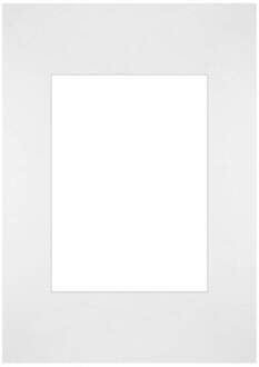 Passe-Partout Lijstmaat 21x29.7 cm A4 - Fotomaat 13x18 cm - Wit