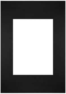 Passe-Partout Lijstmaat 21x29.7 cm A4 - Fotomaat 13x18 cm - Zwart