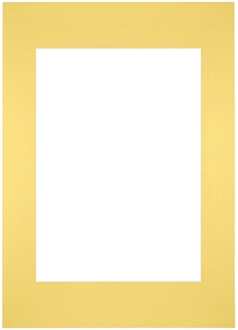 Passe-Partout Lijstmaat 21x29.7 cm A4 - Fotomaat 14.8x21 cm - Geel