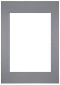 Passe-Partout Lijstmaat 21x29.7 cm A4 - Fotomaat 14.8x21 cm - Grijs
