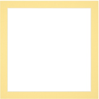 Passe-Partout Lijstmaat 25x25 cm - Fotomaat 20x20 cm - Geel