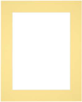 Passe-Partout Lijstmaat 25x30 cm - Fotomaat 13x18 cm - Geel