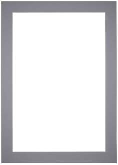 Passe-Partout Lijstmaat 25x35 cm - Fotomaat 15x25 cm - Grijs