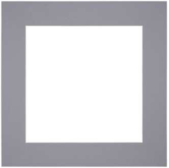 Passe-Partout Lijstmaat 30x30 cm - Fotomaat 15x15 cm - Grijs