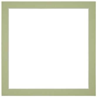 Passe-Partout Lijstmaat 30x30 cm - Fotomaat 25x25 cm - Mintgroen
