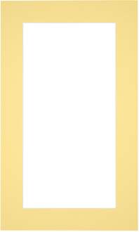Passe-Partout Lijstmaat 30x50 cm - Fotomaat 20x40 cm - Geel
