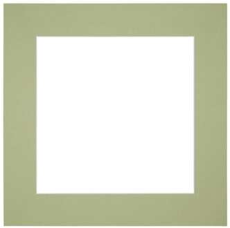 Passe-Partout Lijstmaat 40x40 cm - Fotomaat 20x20 cm - Mintgroen