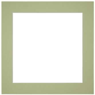 Passe-Partout Lijstmaat 40x40 cm - Fotomaat 30x30 cm - Mintgroen