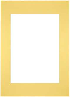 Passe-Partout Lijstmaat 42x59,4 cm A2 - Fotomaat 29,7x42 cm - Geel - 42x59.4 cm
