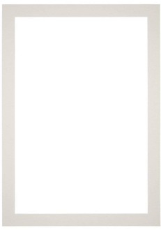 Passe-Partout Lijstmaat 50x75 cm - Fotomaat 45x65 cm - Lichtgrijs